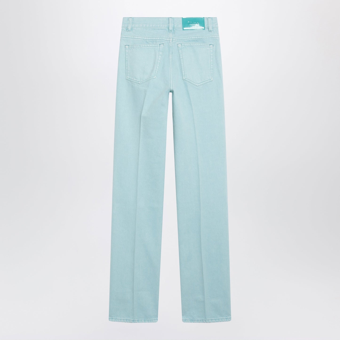 Chloe Straight Jeans In Turquoise Organic Cotton Denim Women CHLOE
