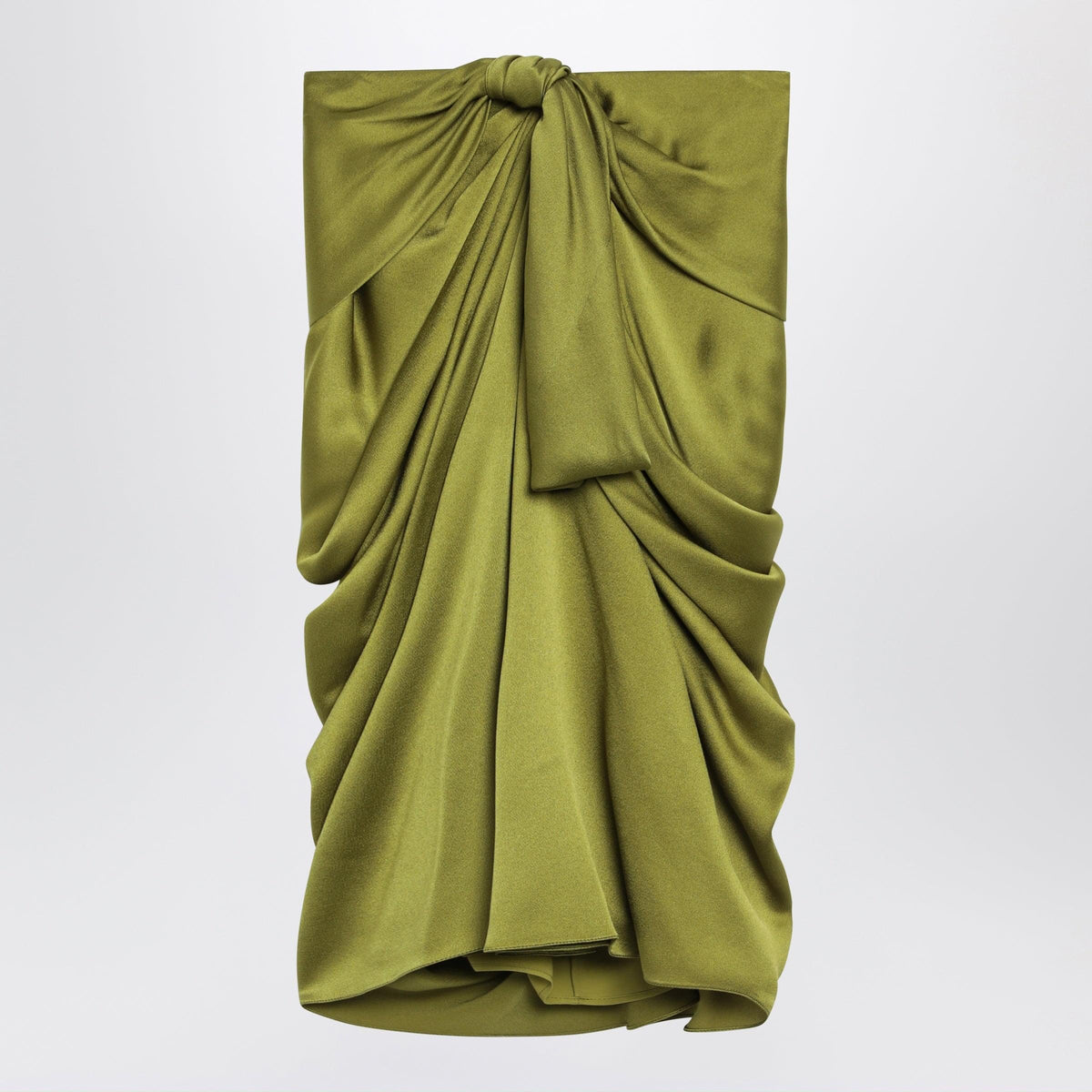 Chloe Green Draped Silk Skirt Women Women CHLOE