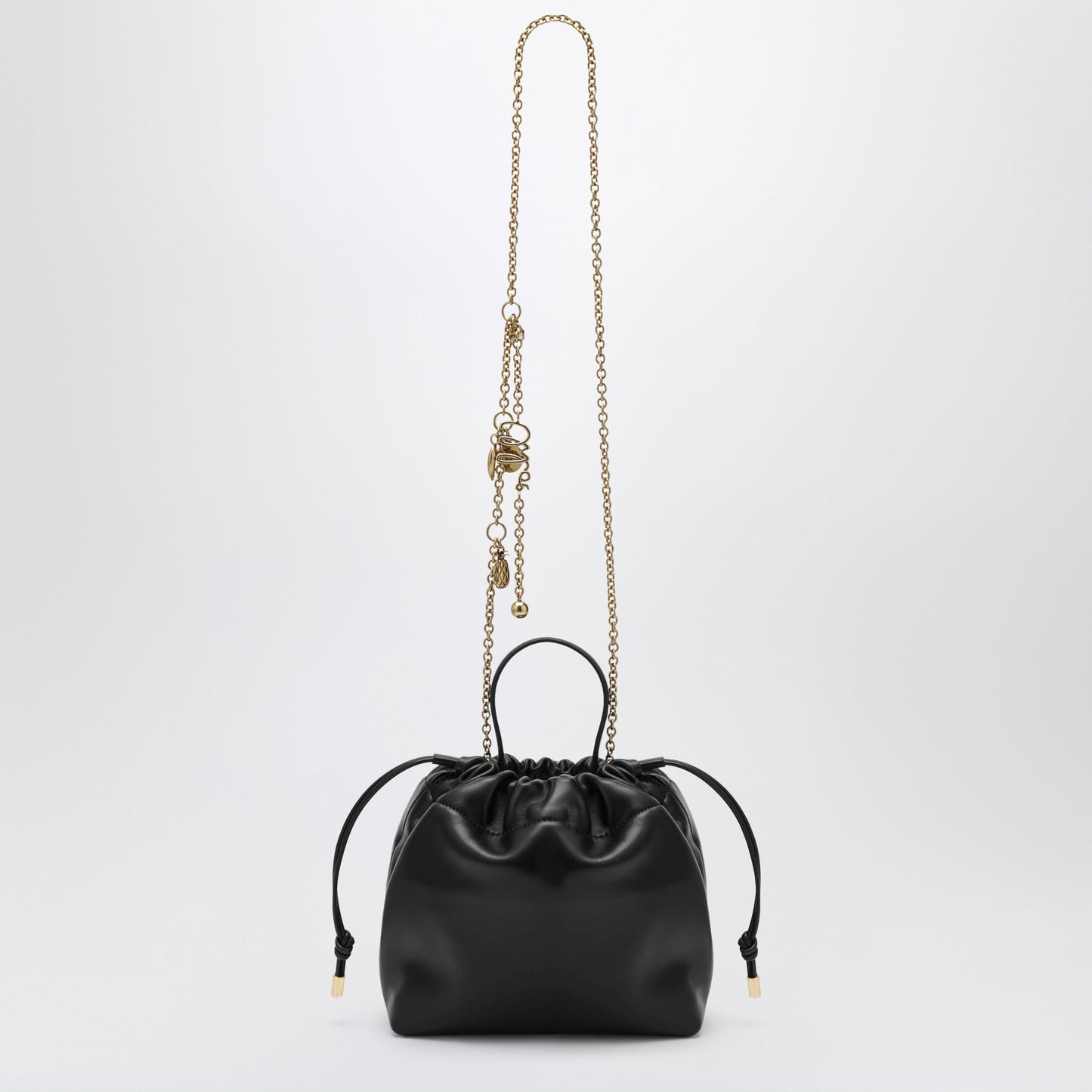 Chloe Small Icons Shoulder Bag With Chain In Lambskin Black Women CHLOE