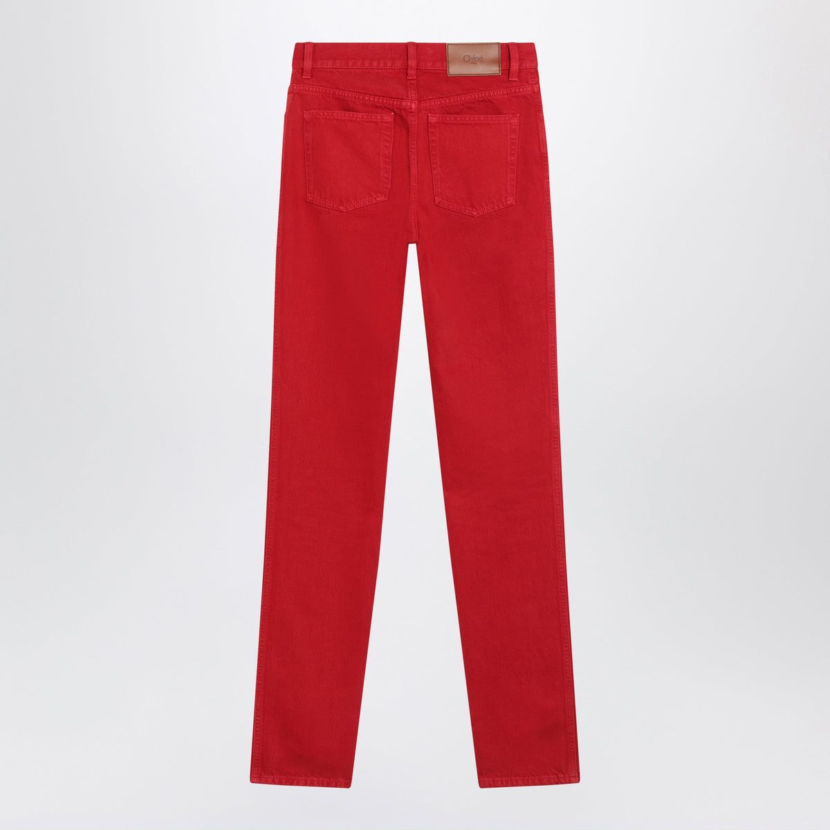 Chloe Berry Red Cotton Denim Jeans Women CHLOE