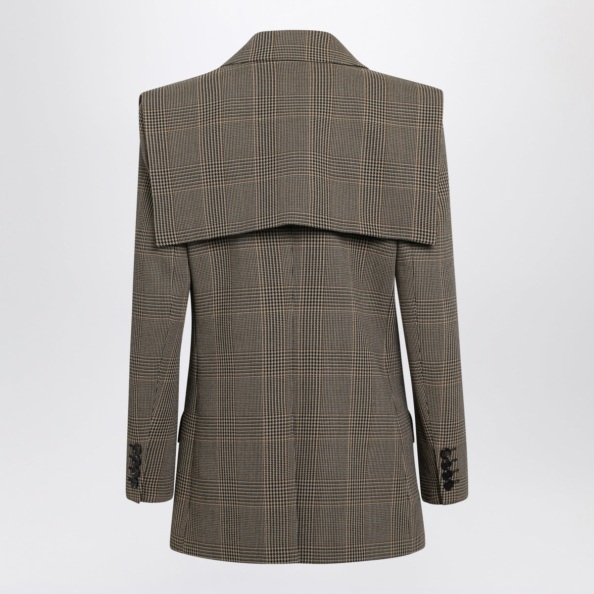 Chloe Single-Breasted Tailored Jacket In Prince Of Wales Wool Women CHLOE