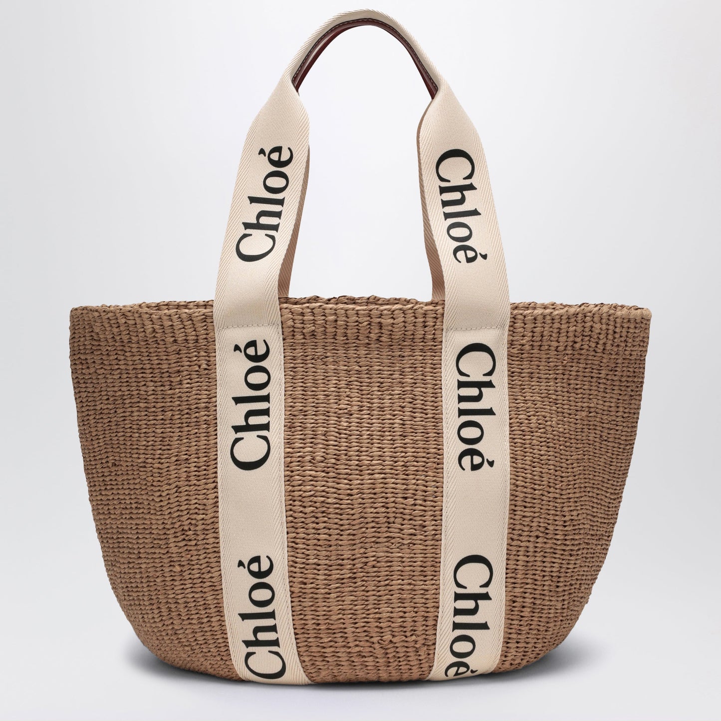 Chloe Woody Large Basket Bag With White Ribbon Women CHLOE