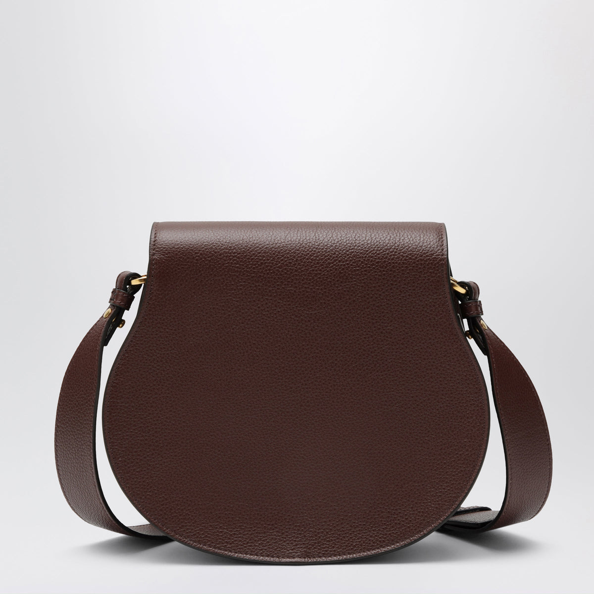 Chloe Marcie Saddle Bag In Brown Grained Leather Women CHLOE