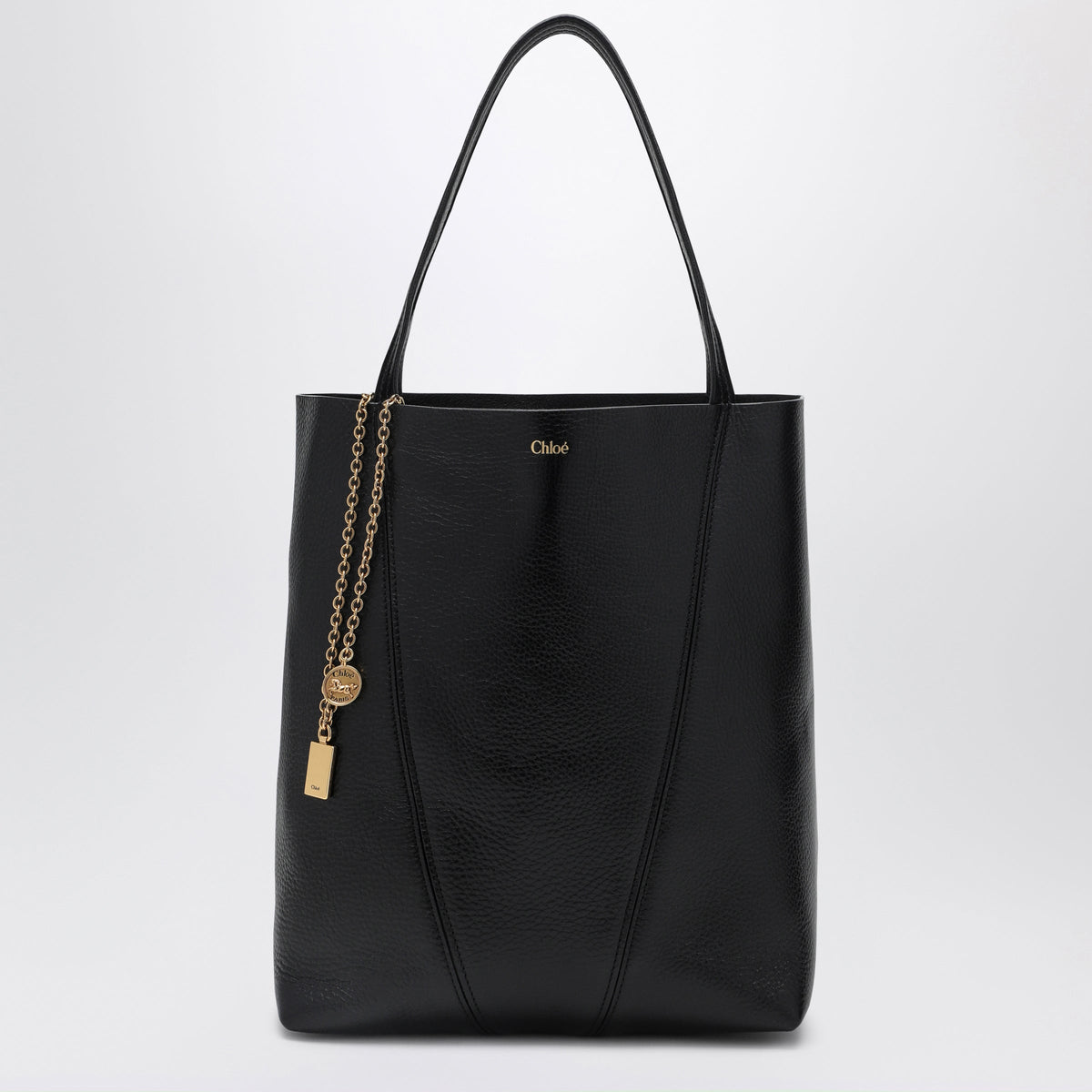 Chloe Chloe Spin Black Medium Tote Bag Women Women CHLOE
