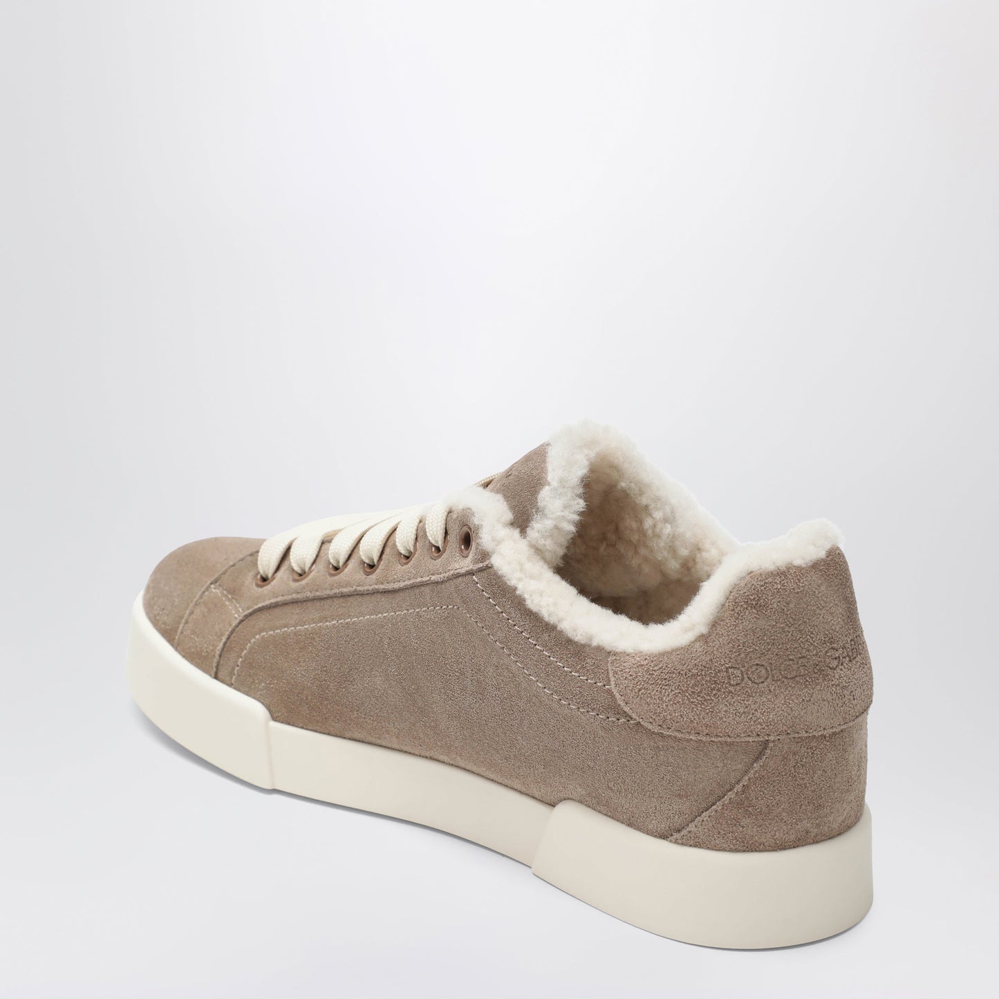Dolce&Gabbana Portofino Light Sneakers In Calf Leather And Shearling Women DOLCE & GABBANA