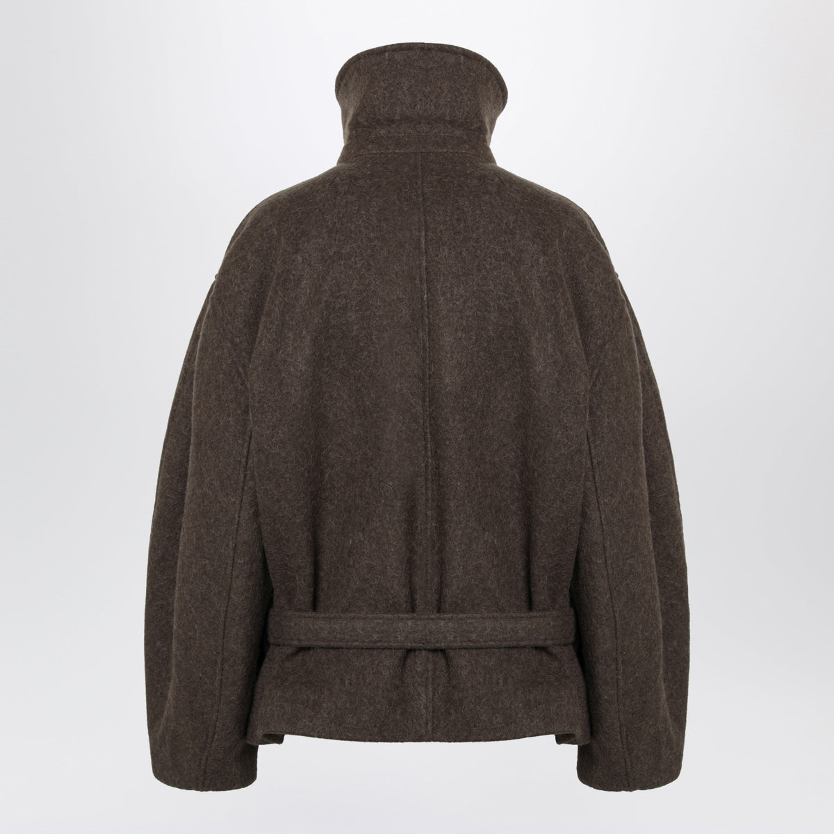 Lemaire Short Mud Felted Wool And Alpaca Wrap Coat Women LEMAIRE