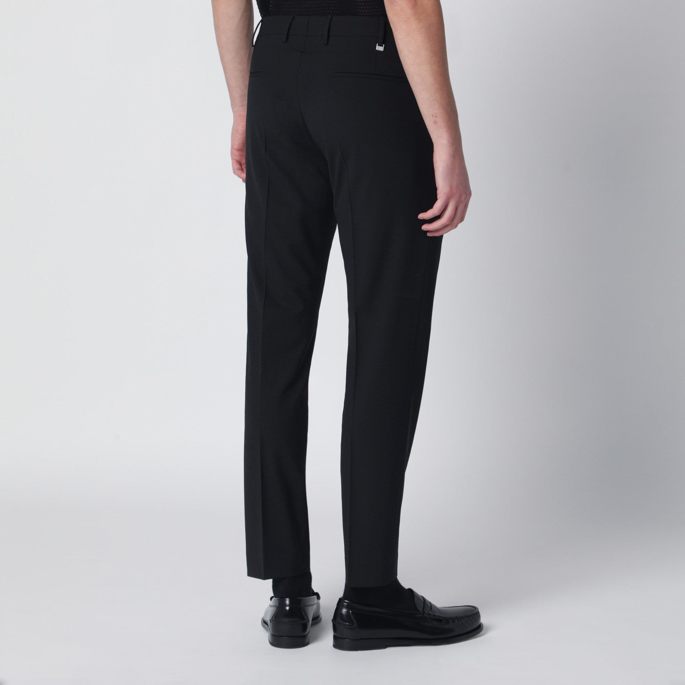 Pt Torino Black Wool-Blend Trousers Men PT Torino