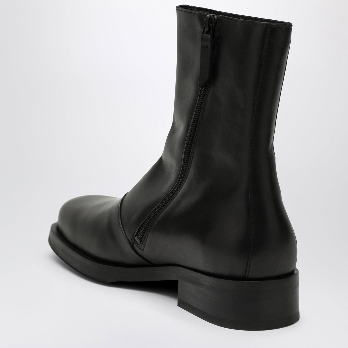 Our Legacy Black Leather Ankle Boot Men