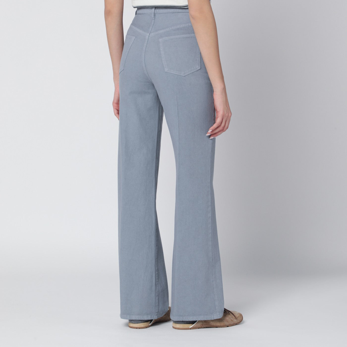 A.P.C. Blue-Grey Cotton Trousers Women A.P.C.