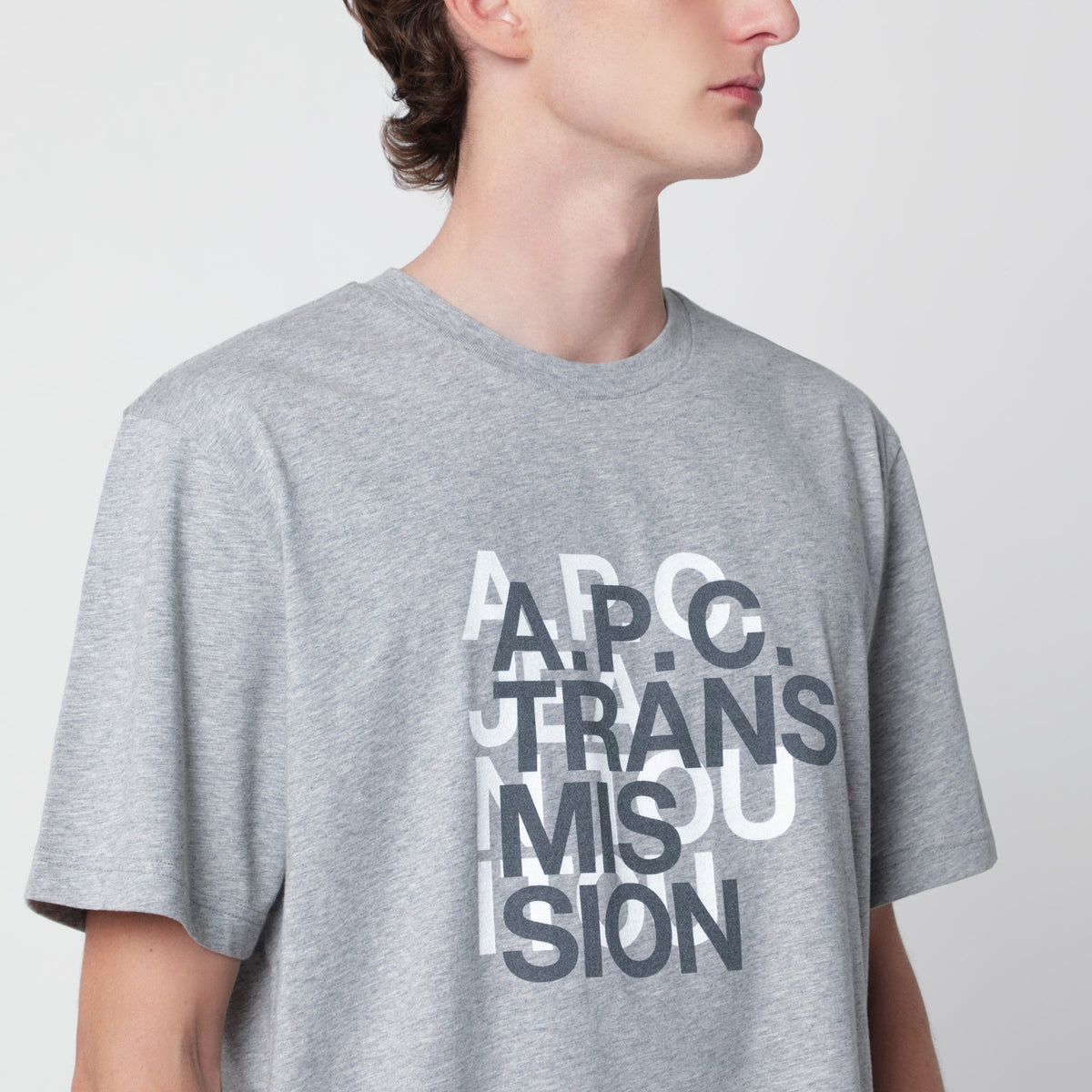 A.P.C. Grey Transmission T-Shirt In Cotton Men A.P.C.