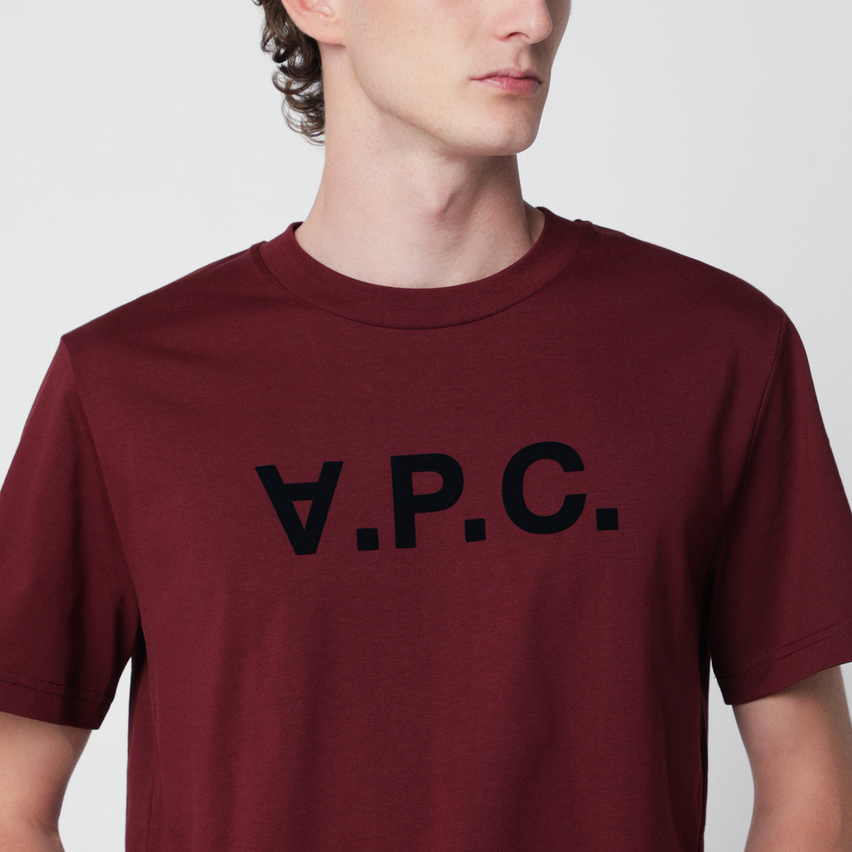 A.P.C. Burgundy Standard Grand Vpc Cotton T-Shirt Men A.P.C.