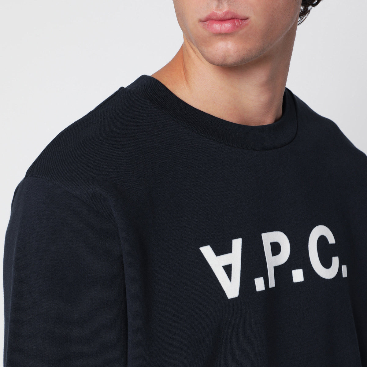 A.P.C. Standard Grand Vpc Dark Blue Cotton Sweatshirt Men A.P.C.