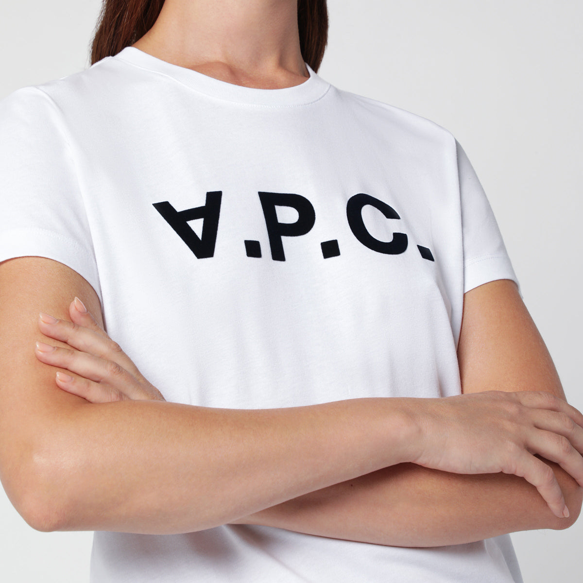 A.P.C. White Cotton T-Shirt With Embroidery Women A.P.C.