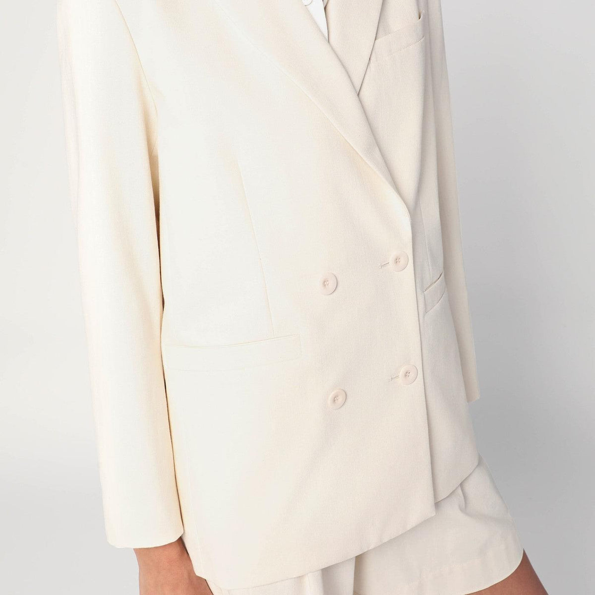 A.P.C. Double-Breasted Jacket In Ecru Cotton Women A.P.C.