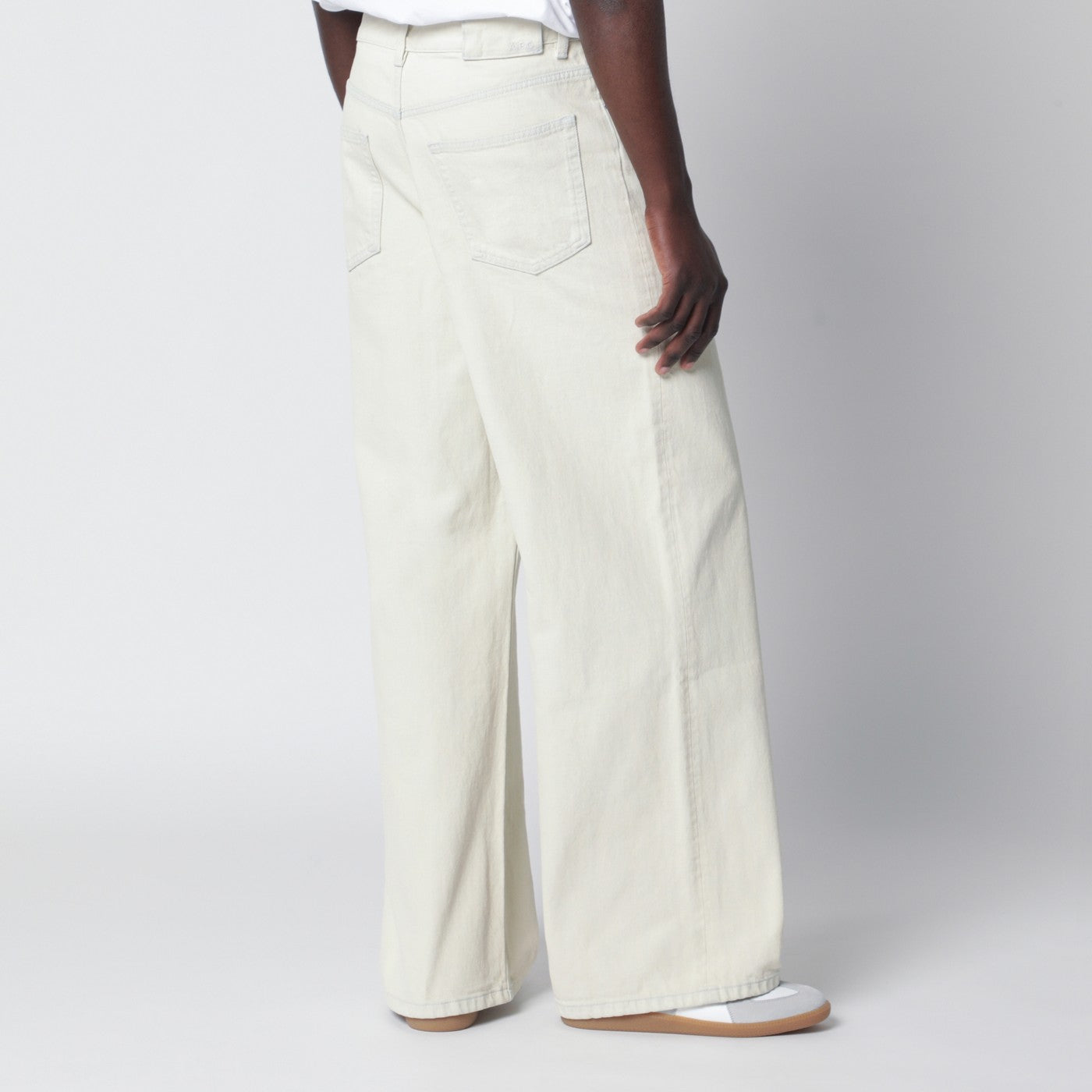 A.P.C. Wide-Leg Light Blue Bleached Jeans Men A.P.C.