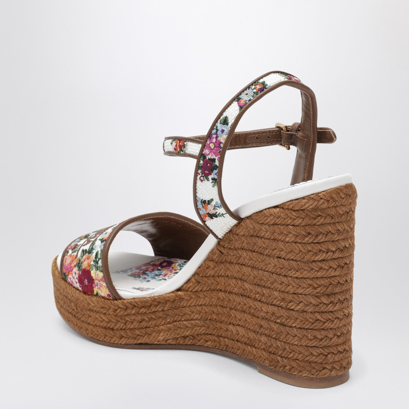 Dolce&Gabbana Wedge Sandals With Logo Embroidery Women DOLCE & GABBANA