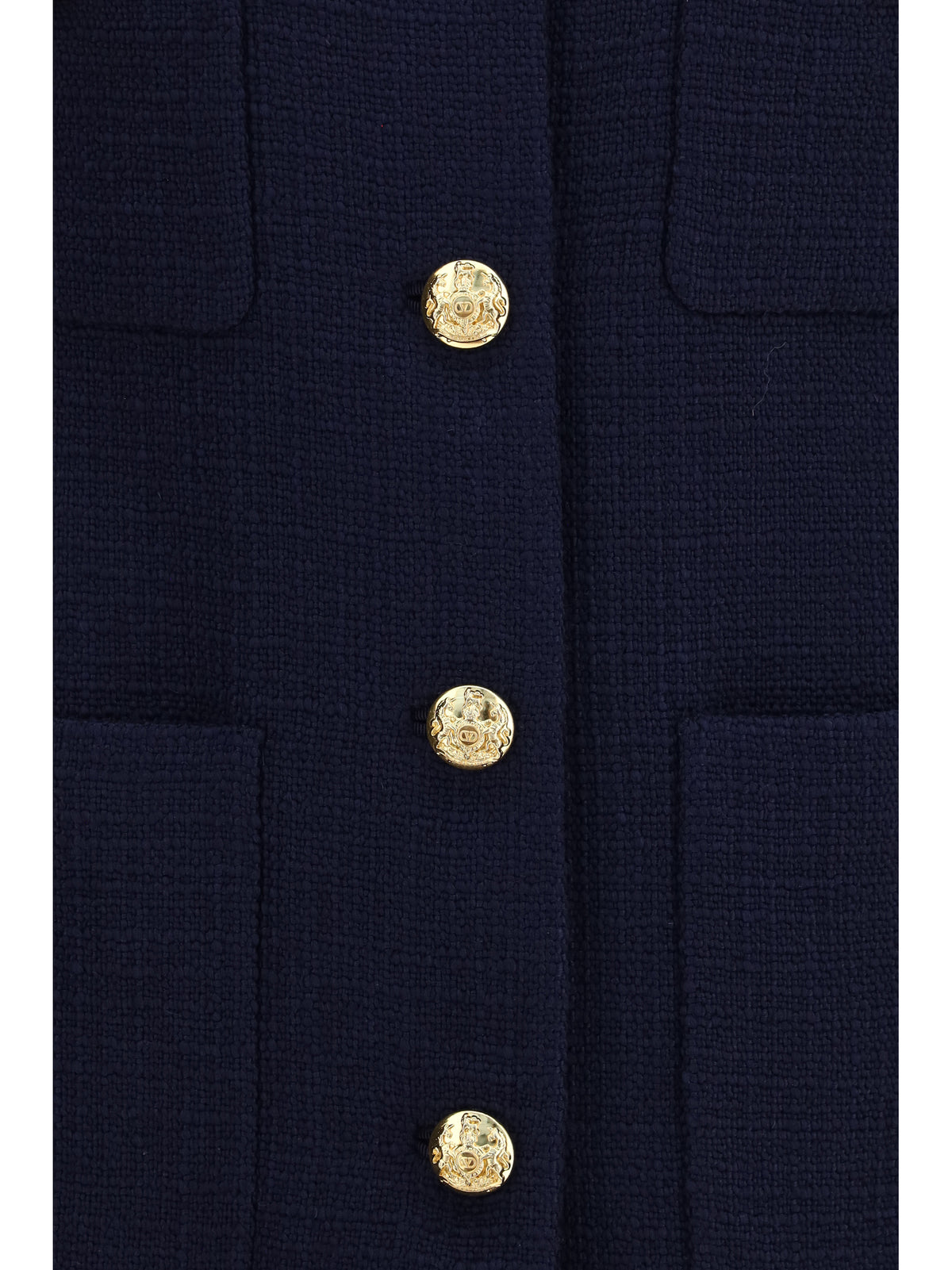 Valentino Women Wool Tweed Caban Coat VALENTINO