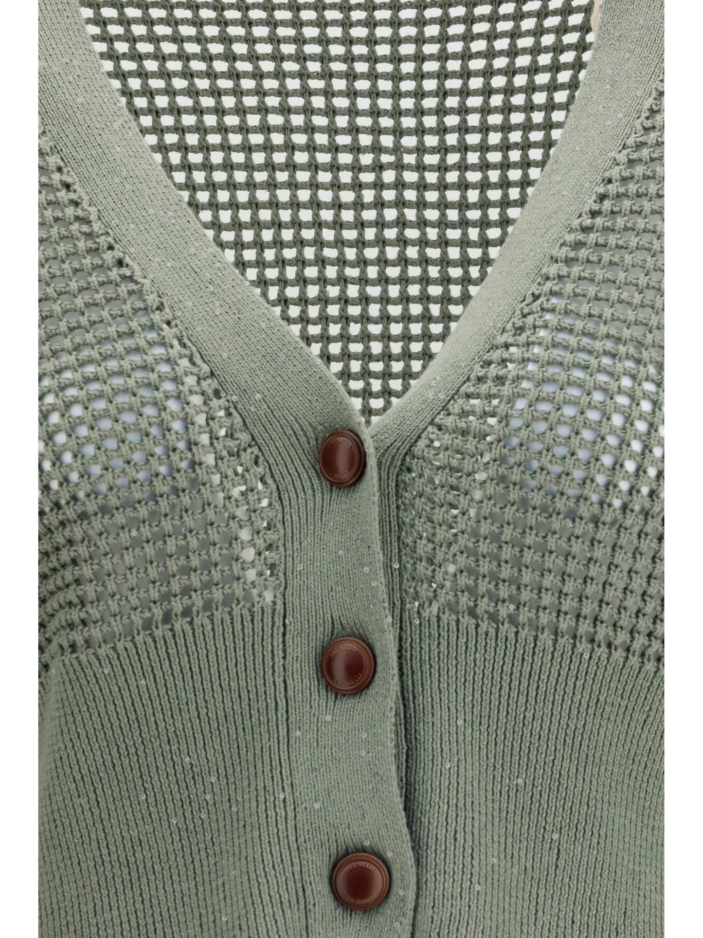 Brunello Cucinelli Women Sequined Mesh Cardigan BRUNELLO CUCINELLI