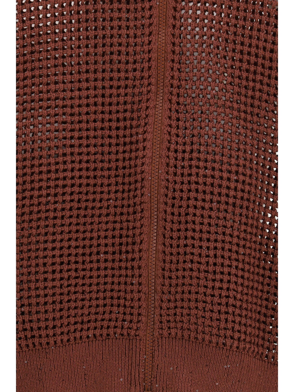 Brunello Cucinelli Women Cotton Mesh Cardigan With Dazzling Details BRUNELLO CUCINELLI