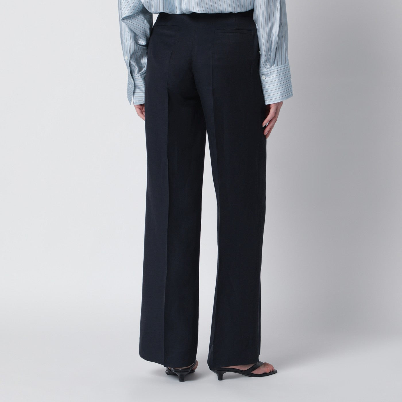 P.A.R.O.S.H. Blue Viscose Trousers Women P.A.R.O.S.H.