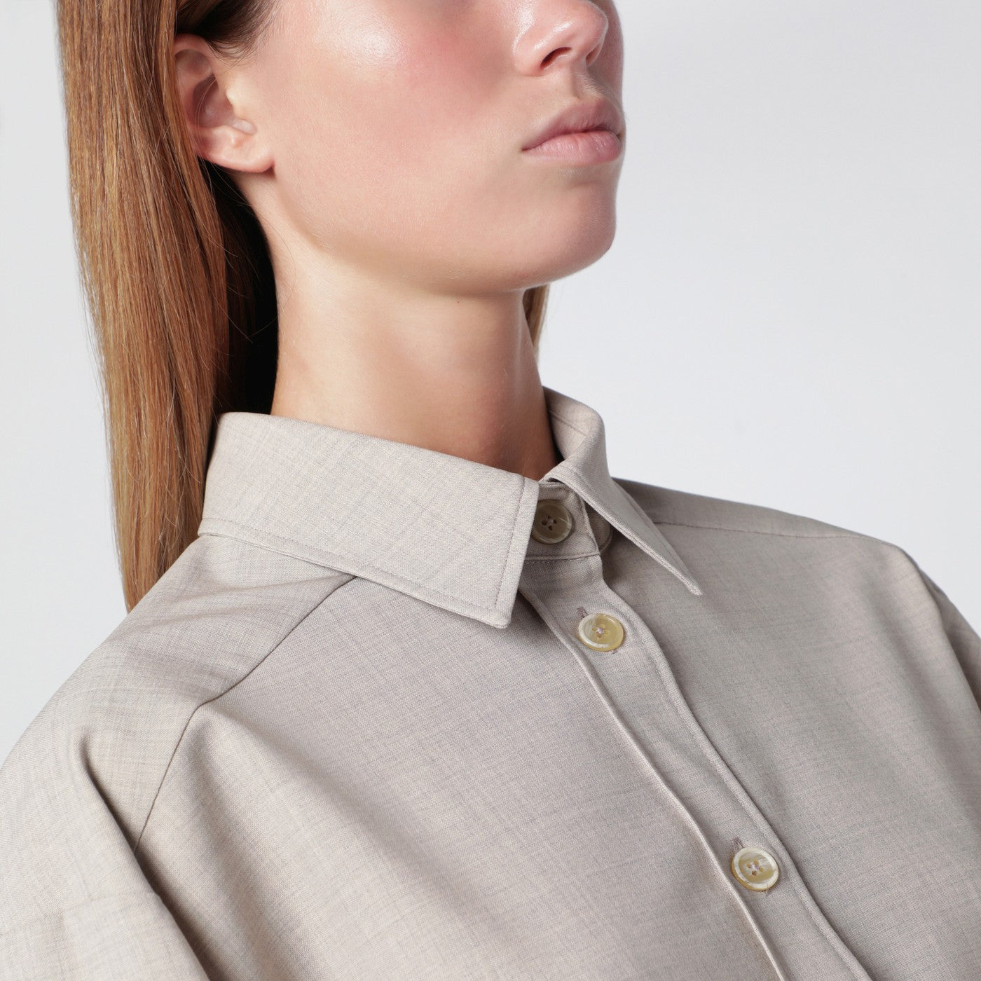 P.A.R.O.S.H. Stucco-Coloured Wool Shirt Women P.A.R.O.S.H.