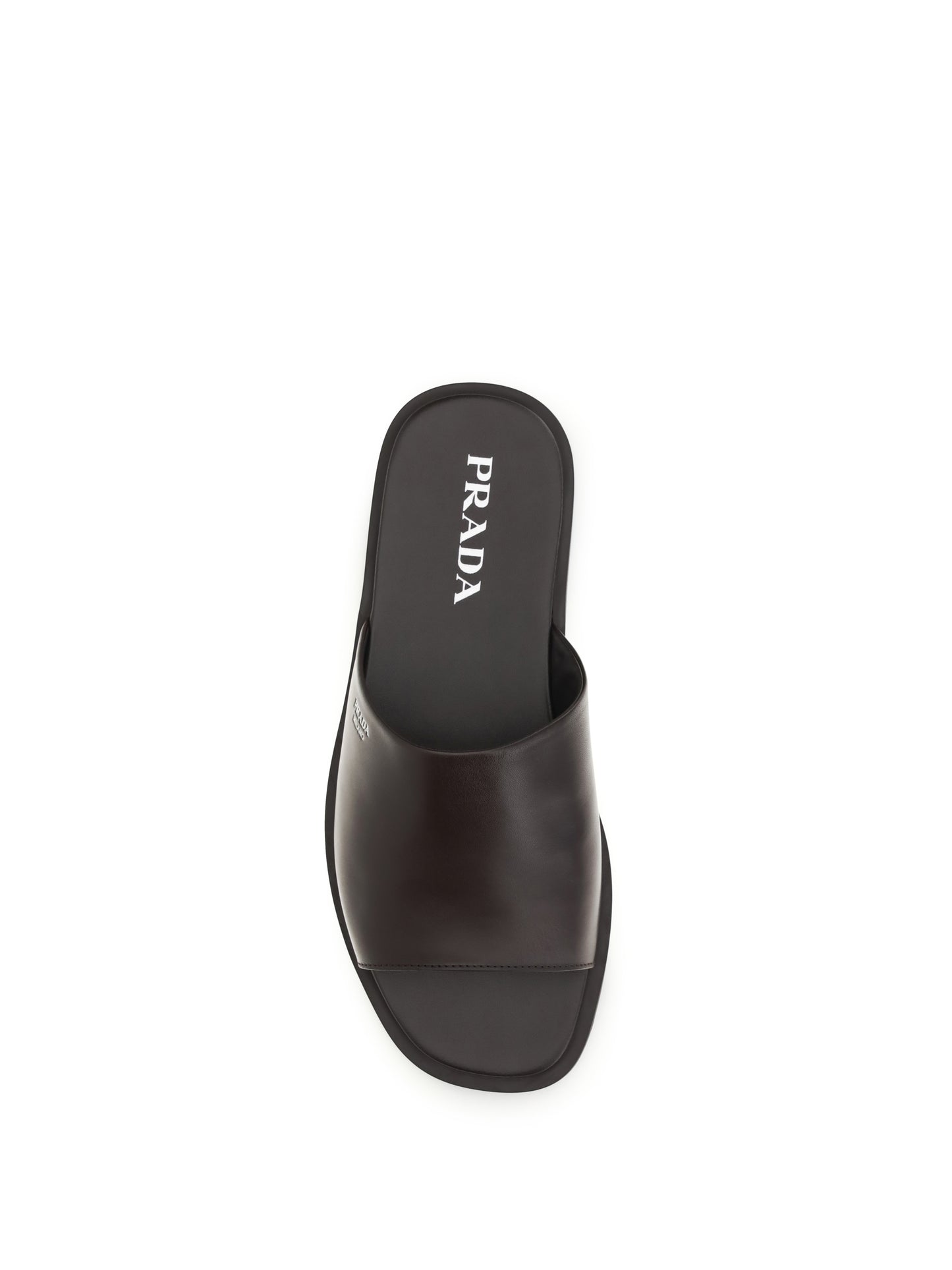 Prada Men Leather Slide Sandals PRADA