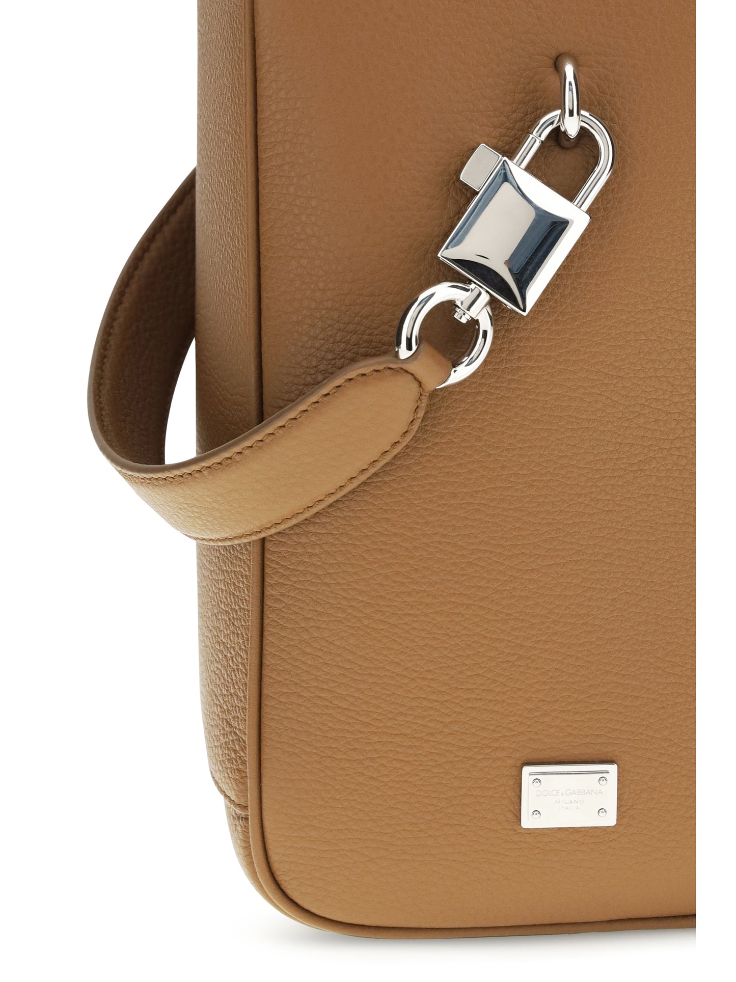 Dolce & Gabbana Men Lock Leather Handbag DOLCE & GABBANA