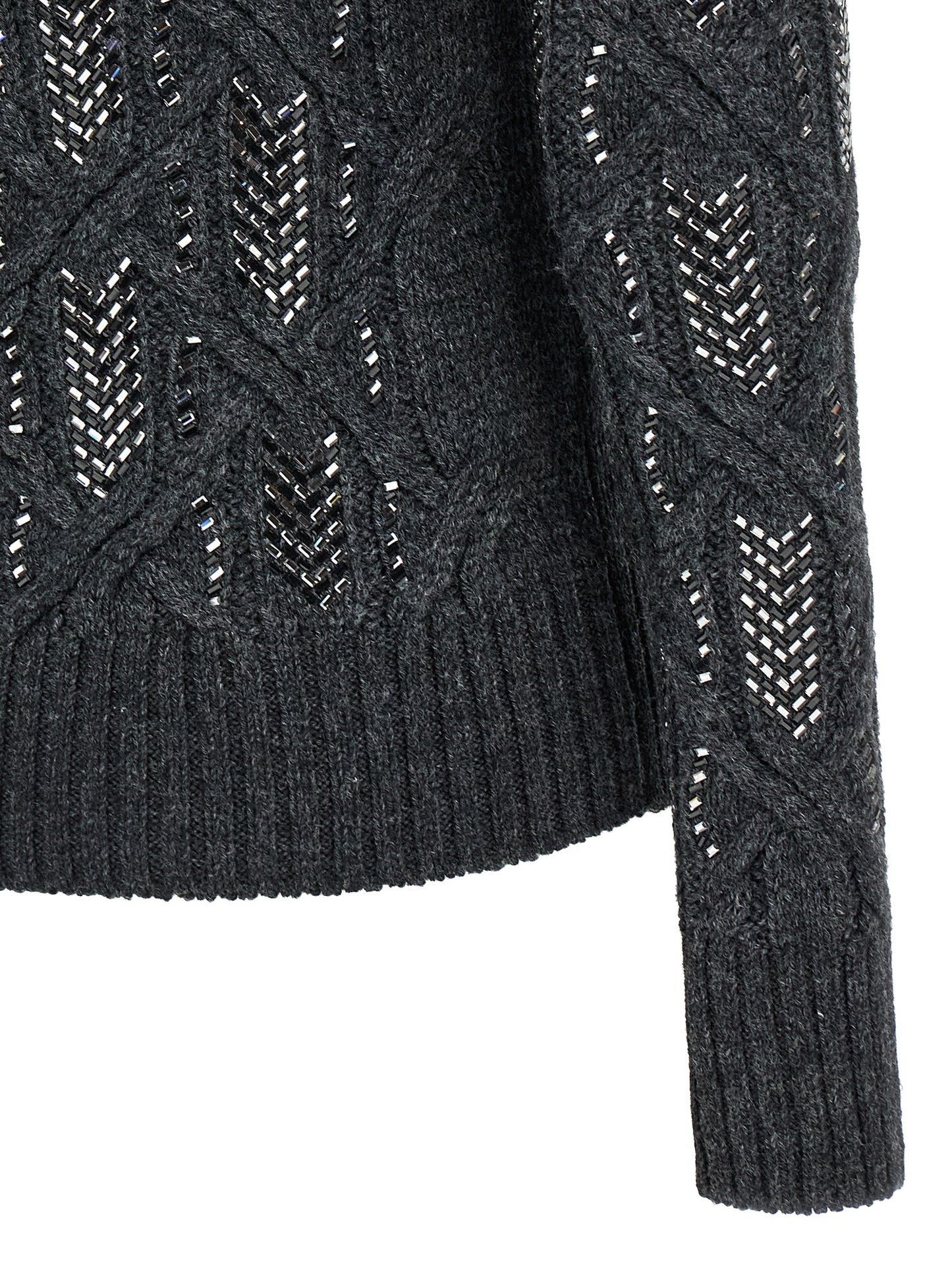 Ermanno Scervino Women Crystal Braid Sweater ERMANO SCERVINO
