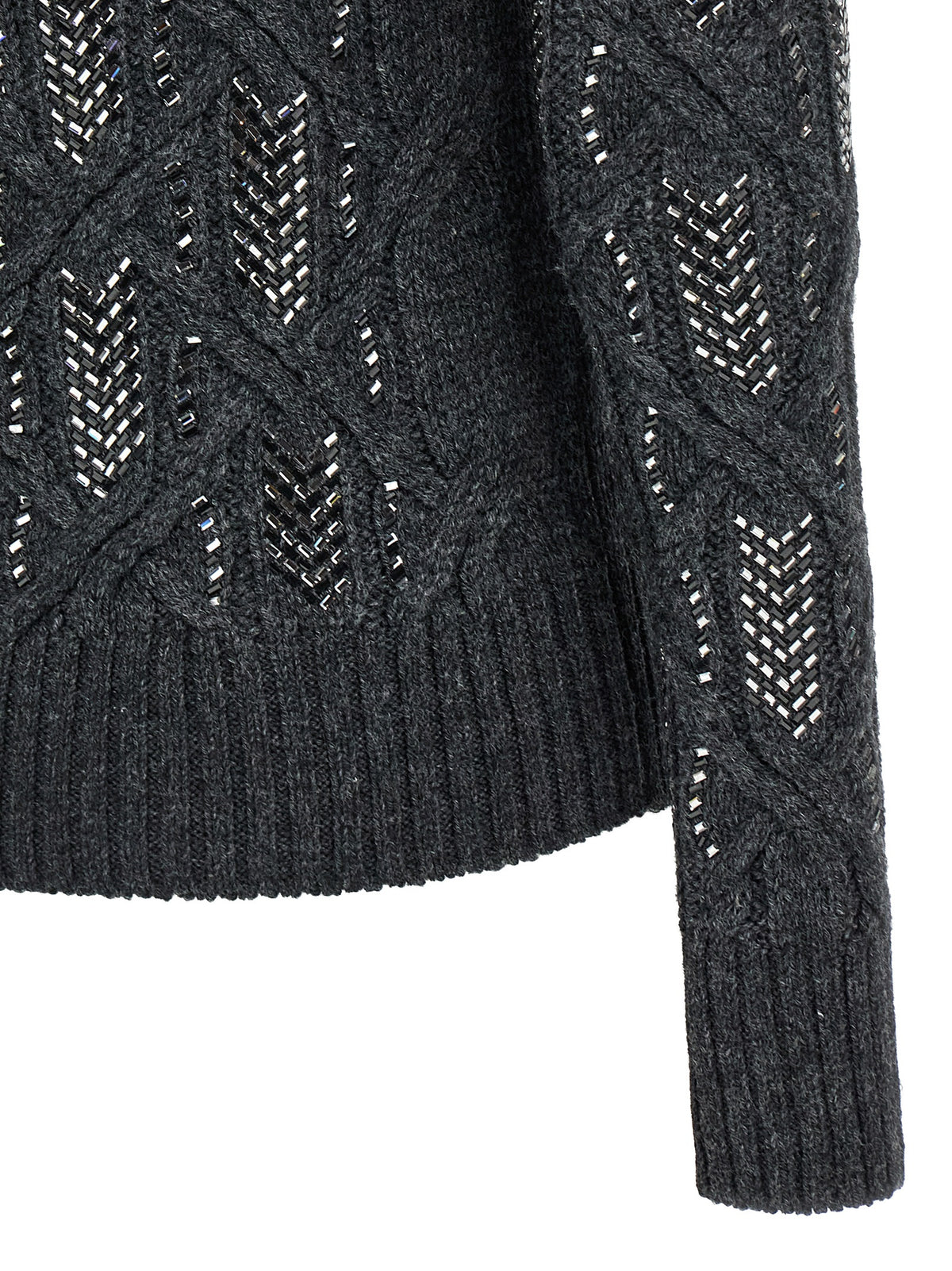 Ermanno Scervino Women Crystal Braid Sweater ERMANO SCERVINO