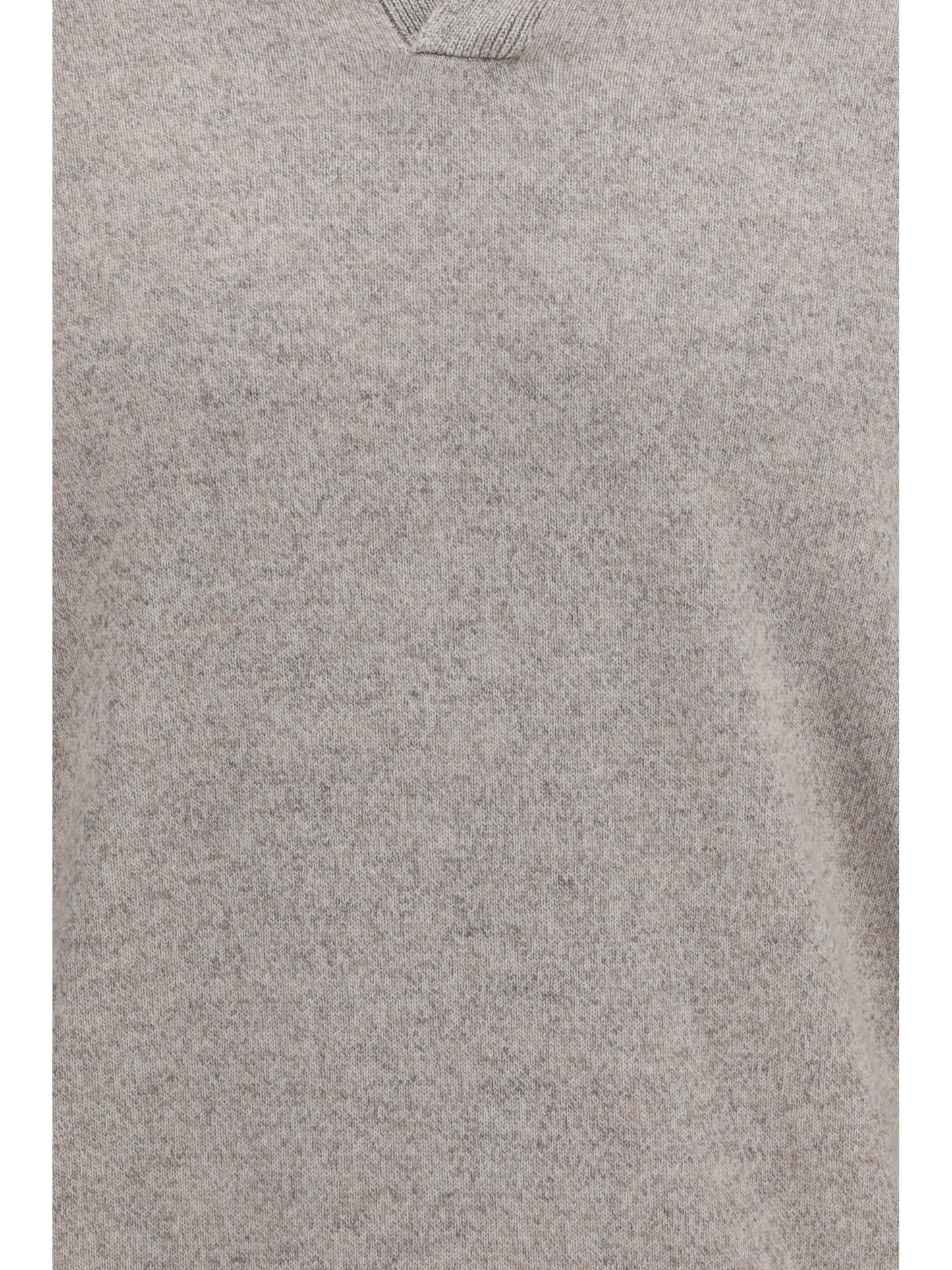 Brunello Cucinelli Men Mouliné Cashmere Knit Polo BRUNELLO CUCINELLI