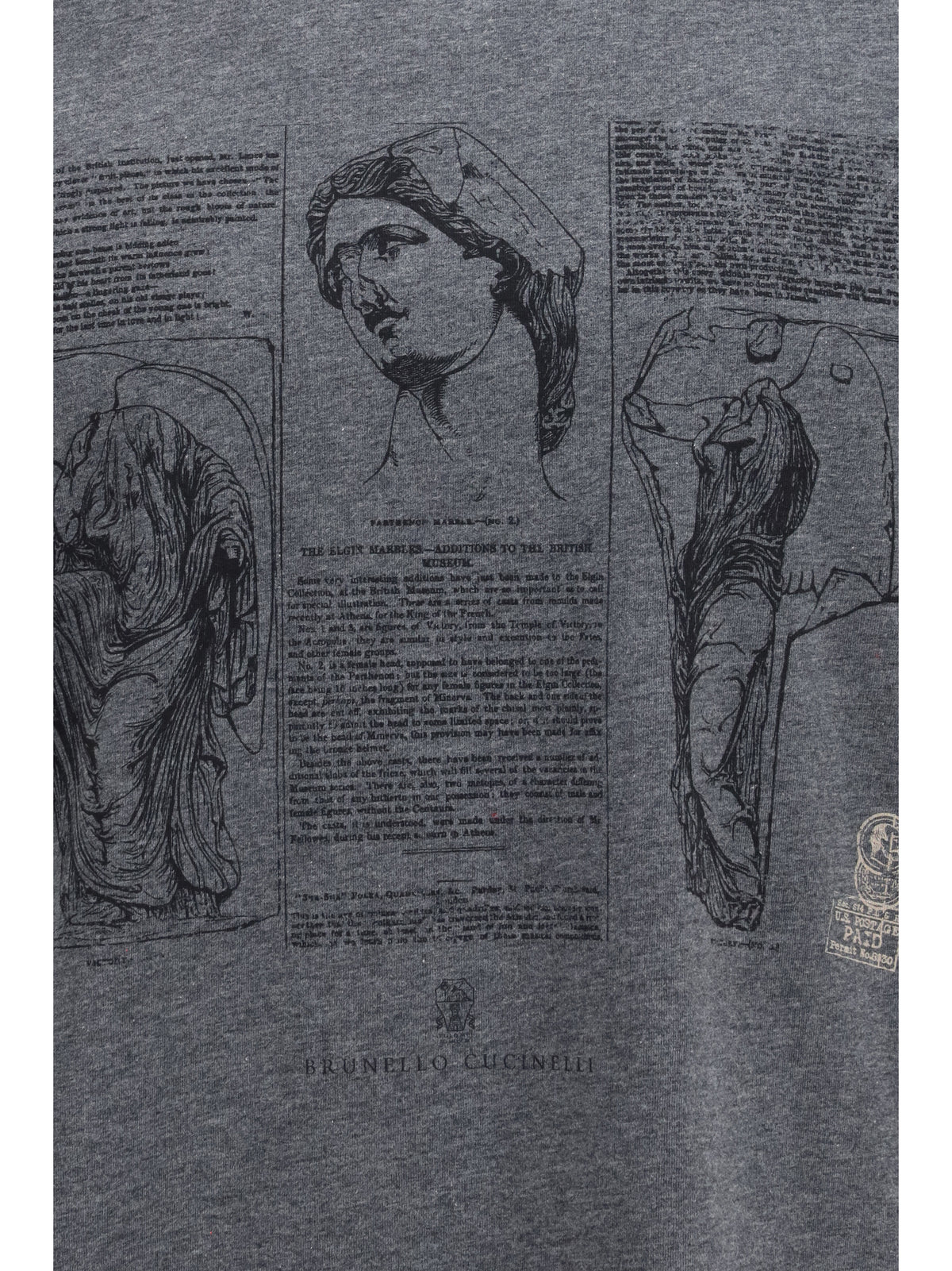 Brunello Cucinelli Men Cotton Printed T-Shirt