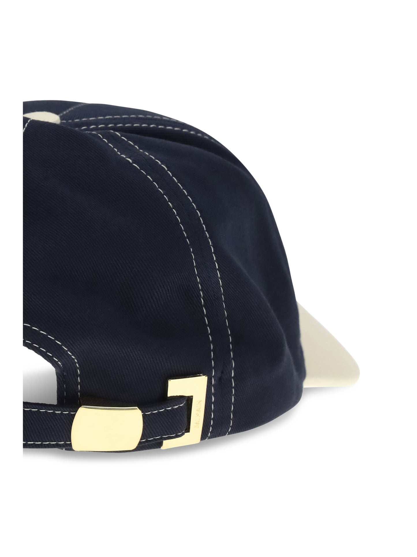 Balmain Men Bicolor Baseball Cap With Logo BALMAIN
