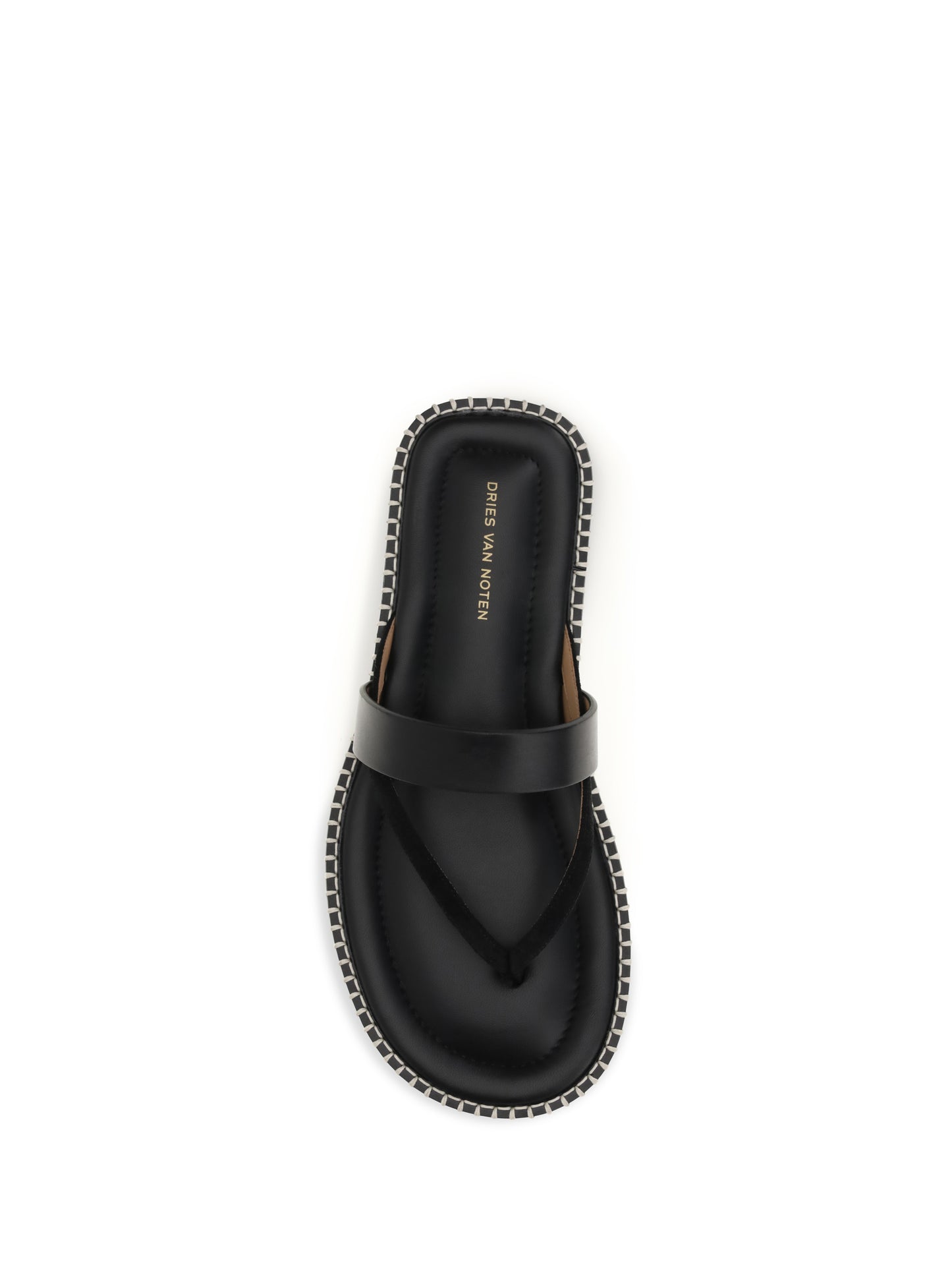 Dries Van Noten Men Slip-On Leather Sandals With Sequins DRIES VAN NOTEN