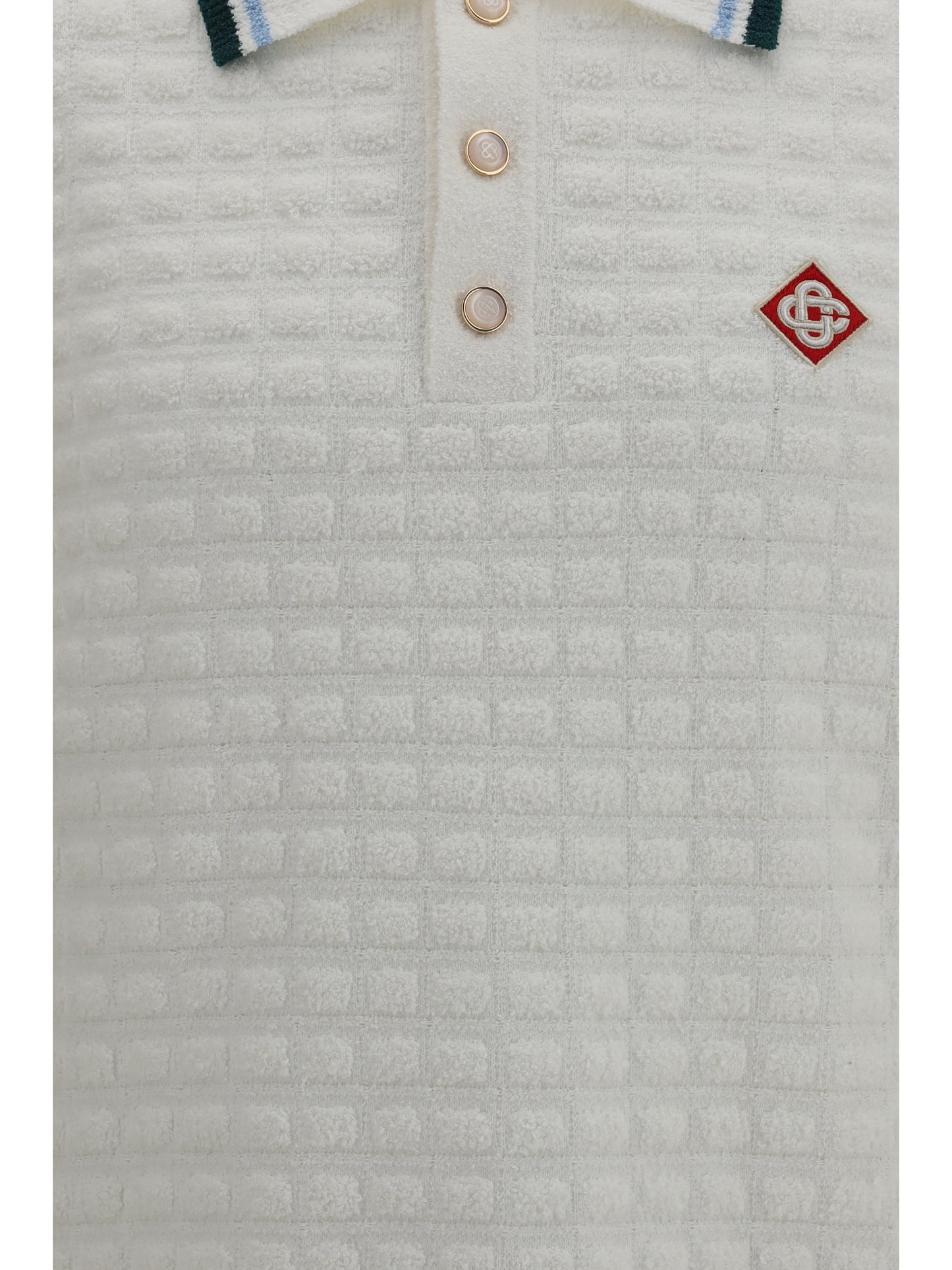Casablanca Men Short-Sleeve Bouclé Polo CASABLANCA
