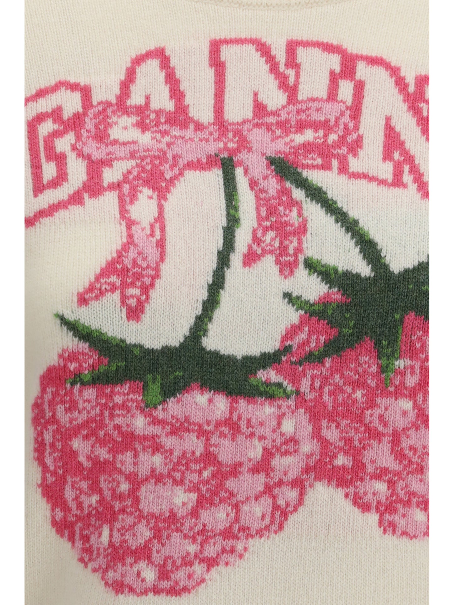 Ganni Women Crewneck Sweatshirt With Raspberries Print GANNI