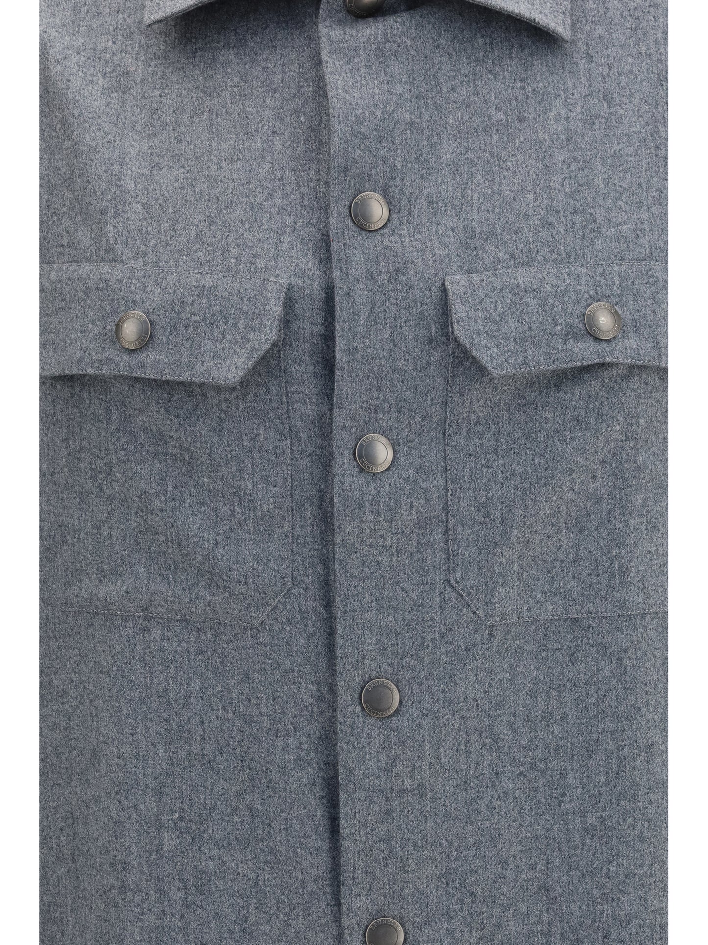 Brunello Cucinelli Men Virgin Wool Shirt BRUNELLO CUCINELLI