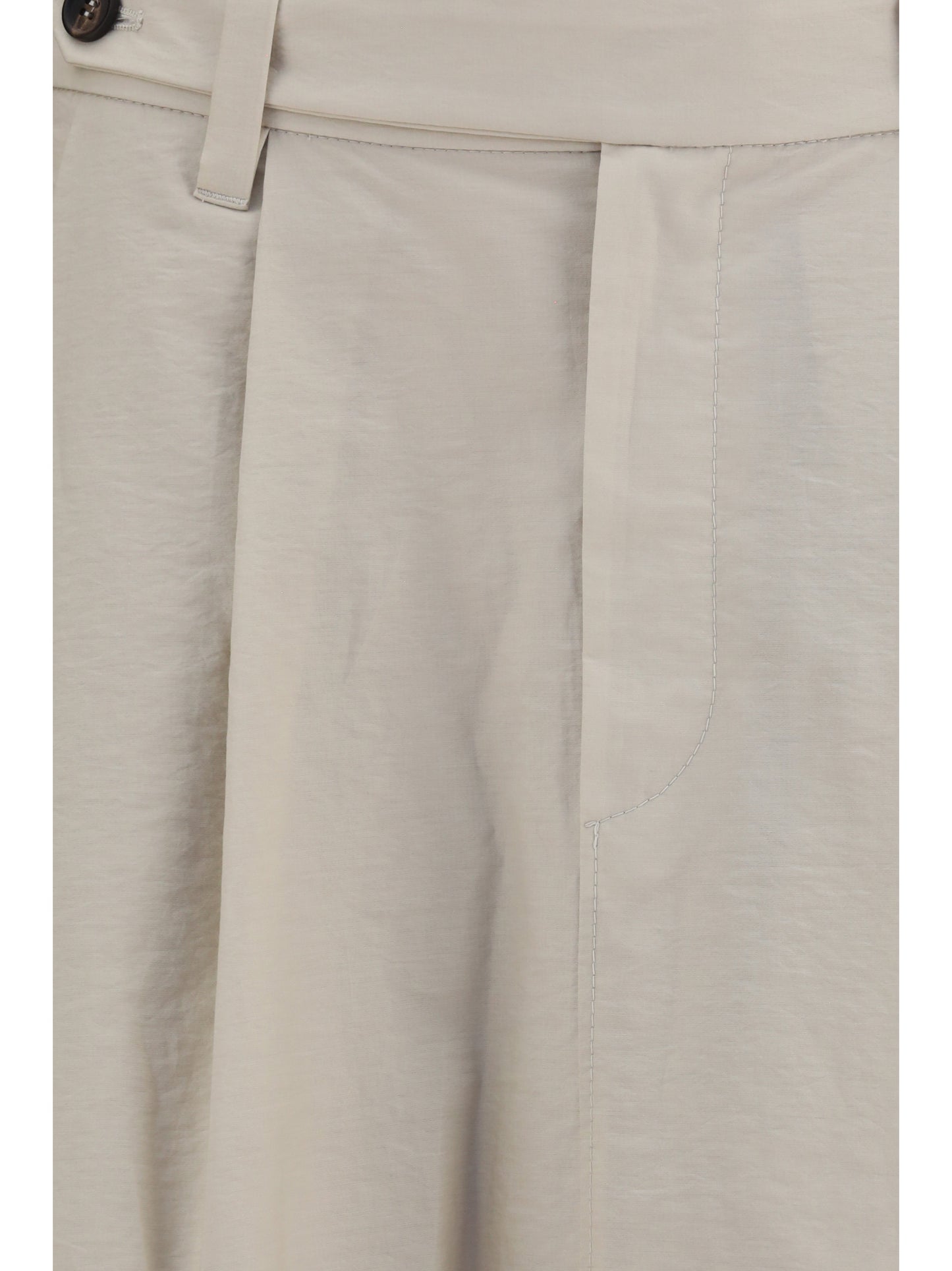Brunello Cucinelli Women Cotton Poplin Skirt With Monili Detail BRUNELLO CUCINELLI