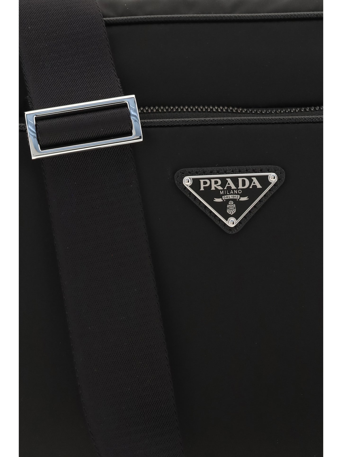 Prada Men Re-Nylon And Leather Shoulder Bag PRADA