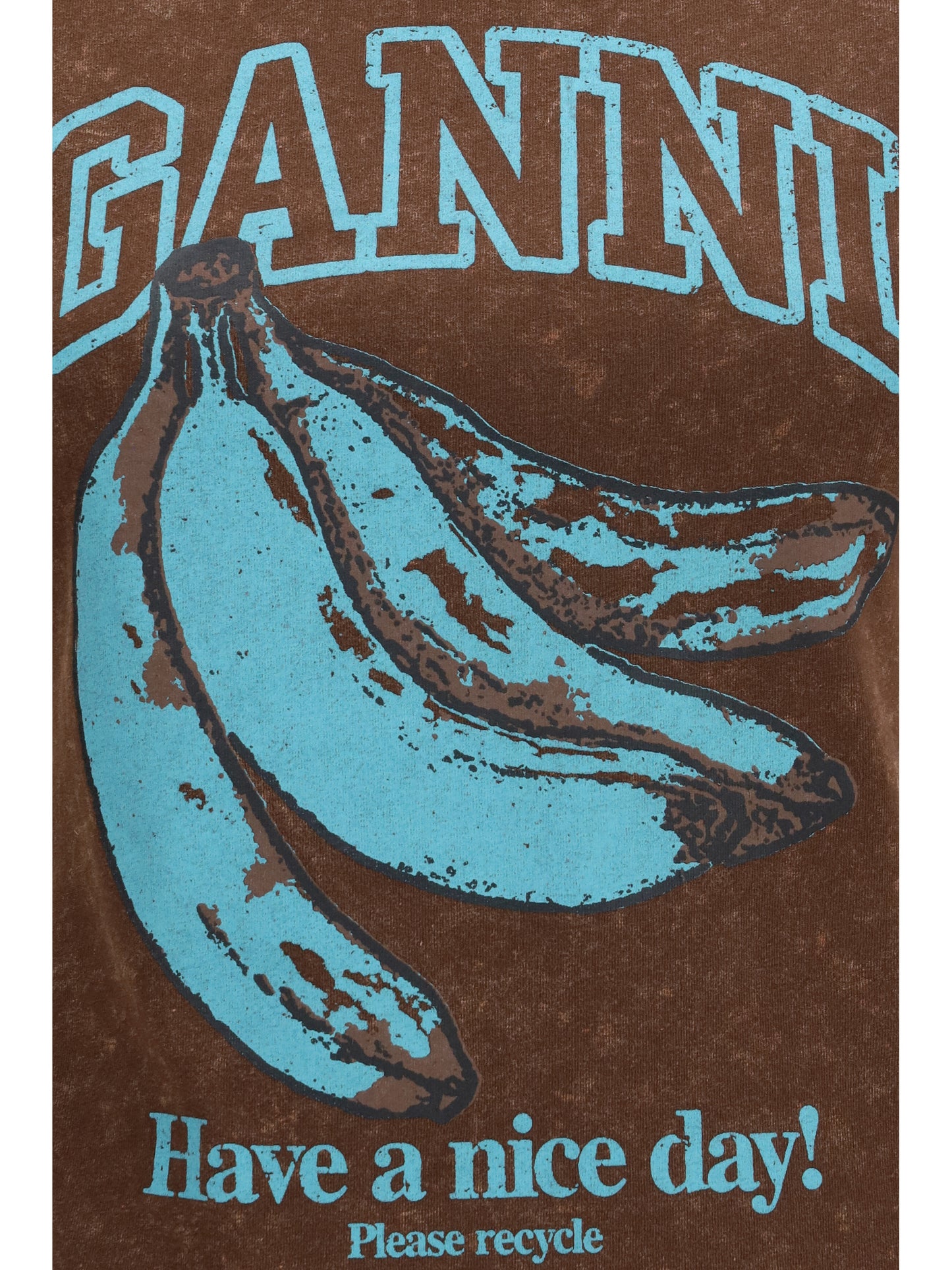 Ganni Women Banana Cotton T-Shirt GANNI