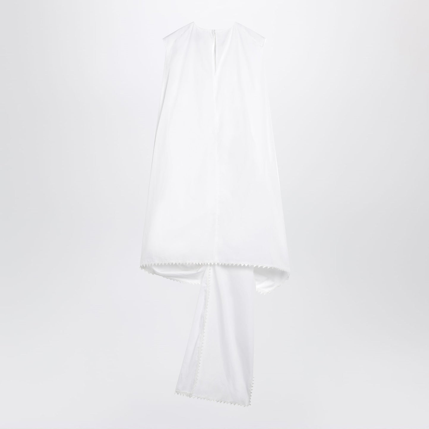 Jacquemus White Asymmetric Cotton Dress Women JACQUEMUS