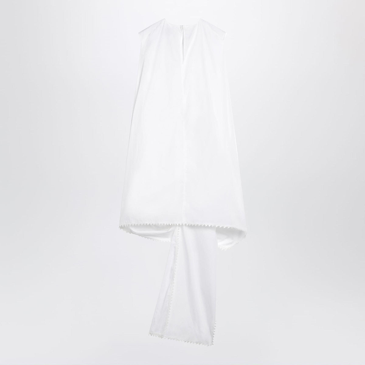 Jacquemus White Asymmetric Cotton Dress Women JACQUEMUS