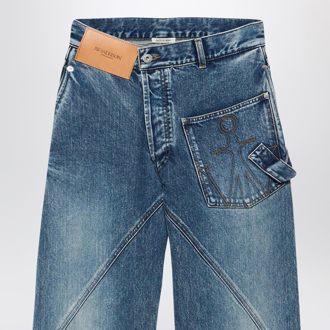 Jw Anderson Mid-Blue Twisted-Denim Jeans Men J.W. ANDERSON