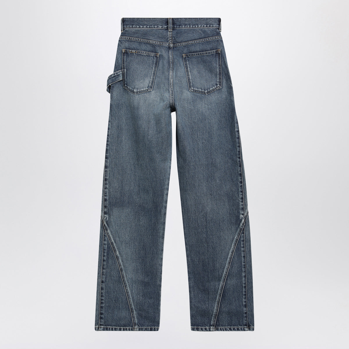 Jw Anderson Workwear Twisted Mid Blue Cotton Jeans Women J.W. ANDERSON