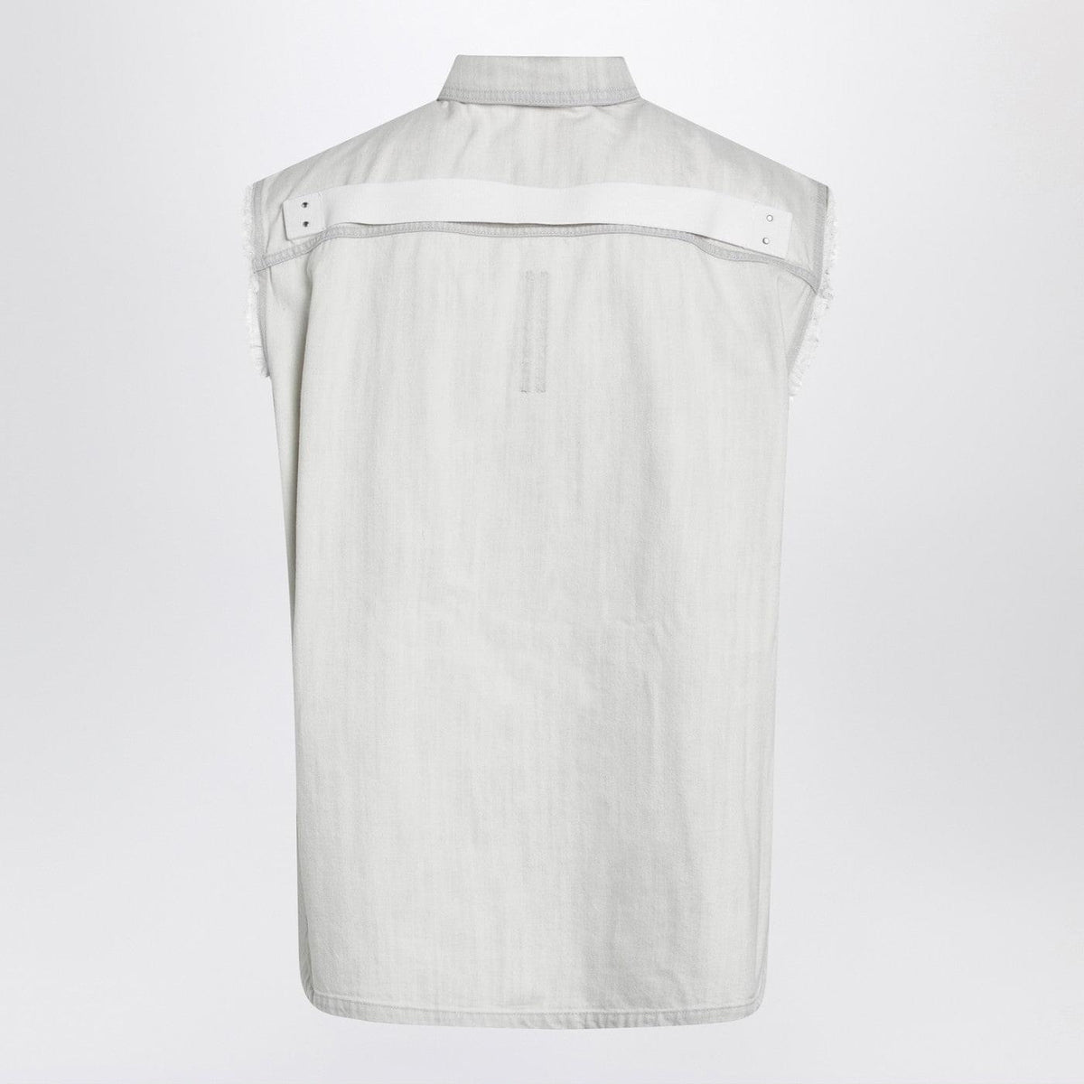 Drkshdw White Vintage-Effect Denim Vest Men DRKSHDW