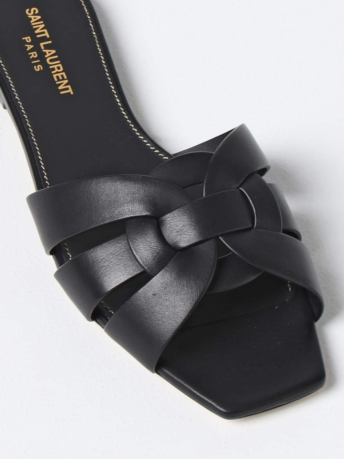 Saint Laurent Heeled Sandal Woman Black SAINT LAURENT
