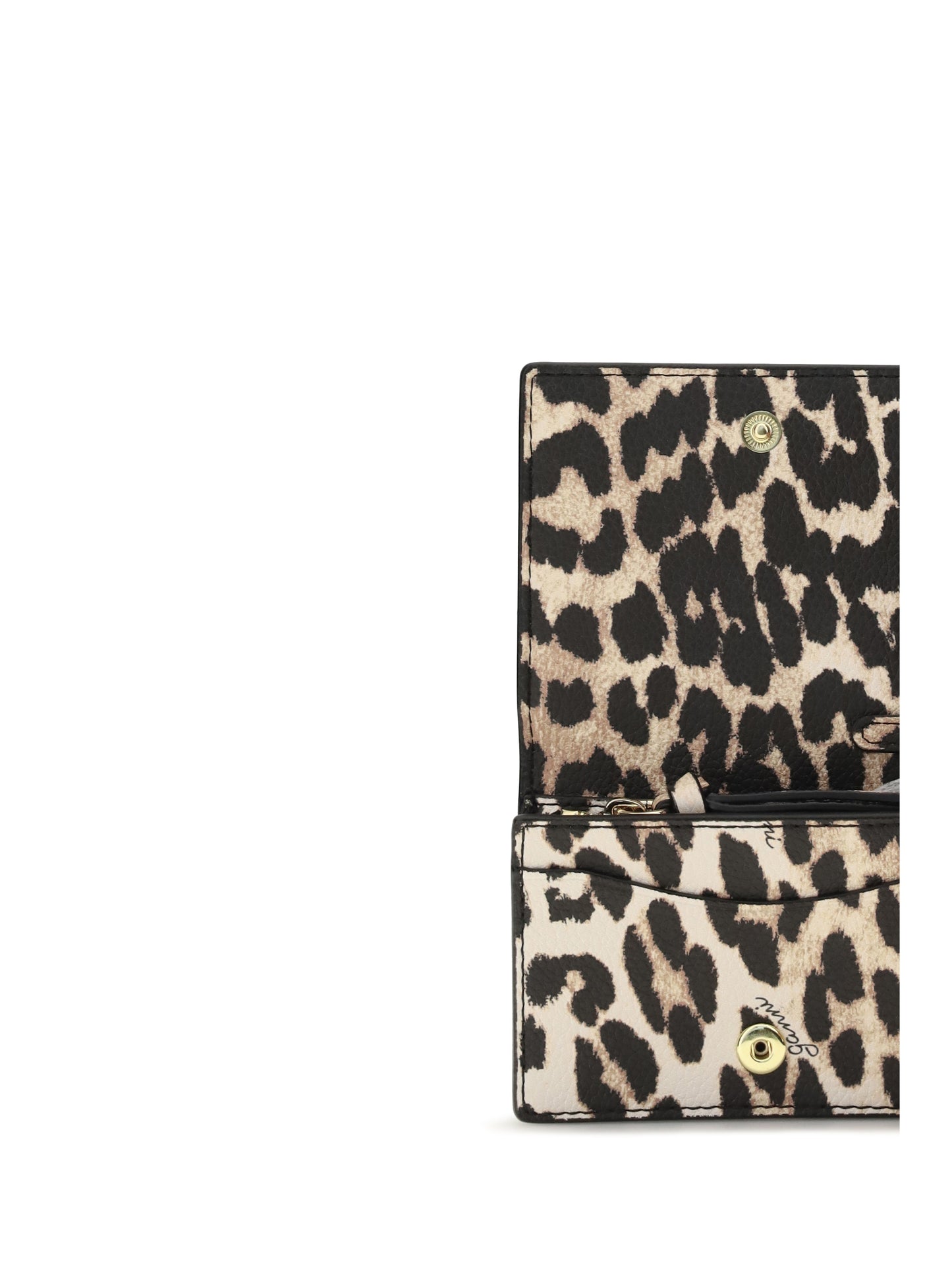 Ganni Women Bou Animal Print Card Holder GANNI