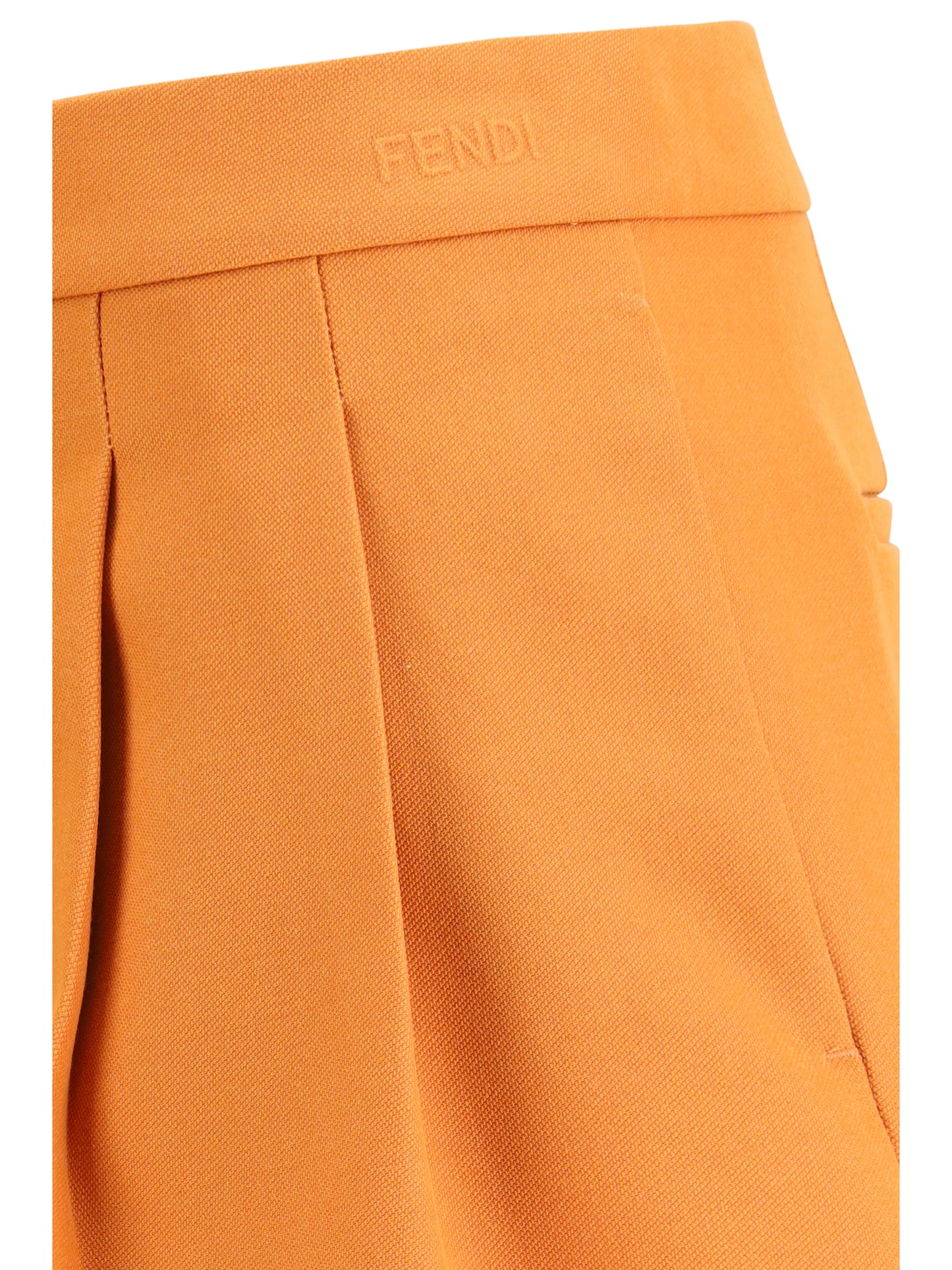Fendi Women Grain De Poudre Wool Shorts