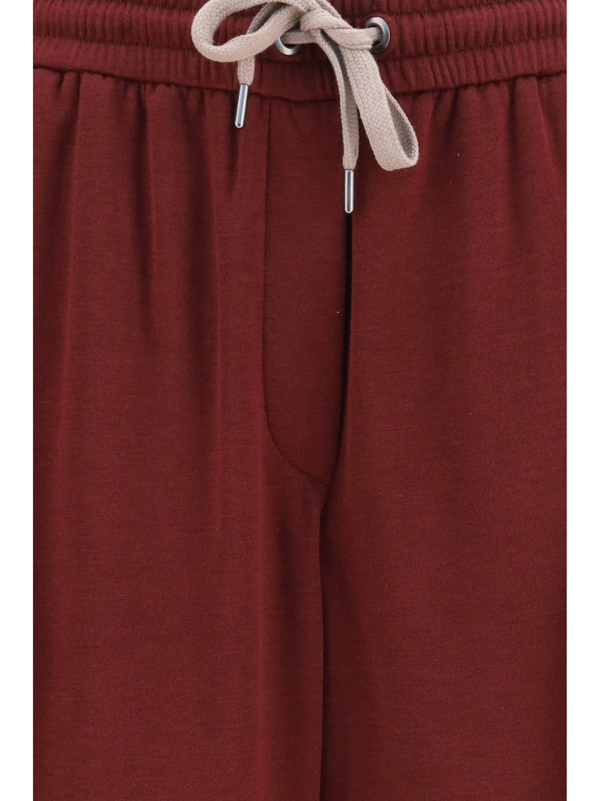 Brunello Cucinelli Women Cotton And Silk Track Pants BRUNELLO CUCINELLI