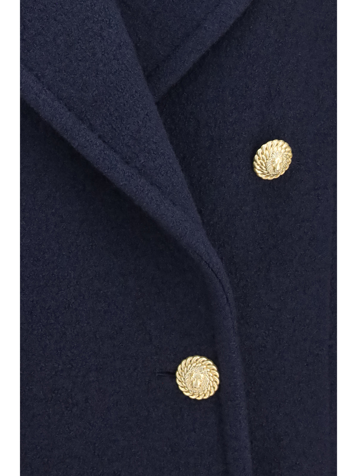 Balmain Women Double-Breasted Wool Coat With Buttons BALMAIN