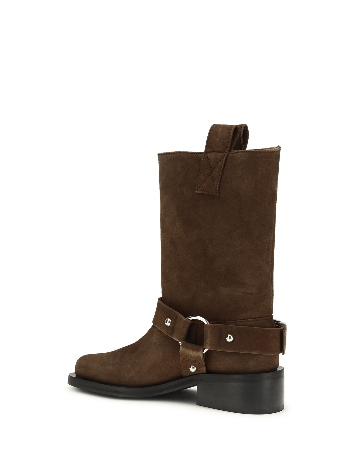 Ganni Women Suede Biker Boots GANNI